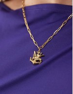 swallow and anchor chunky chain necklace