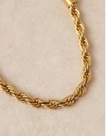 Lost Souls stainless steel 18ct gold plated chunky rope chain bracelet